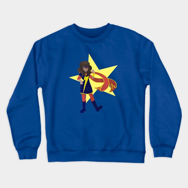 Ms. Marvel Crewneck Sweatshirt by shelbywolf